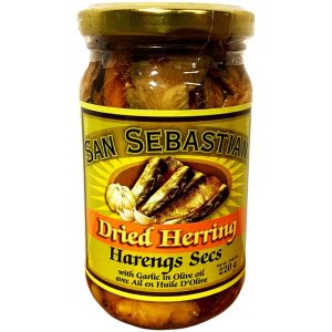 San Sebastian – Dried Herring with Garlic in Olive Oil – 220 G