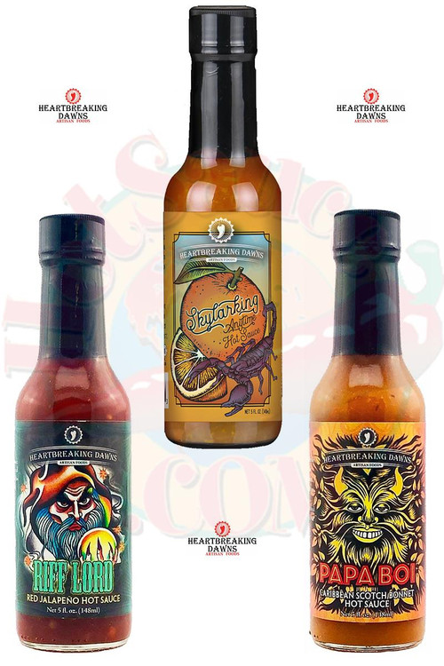 Heartbreaking Dawns Fruity Heat Hot Sauce Gift Set, 3/5oz.