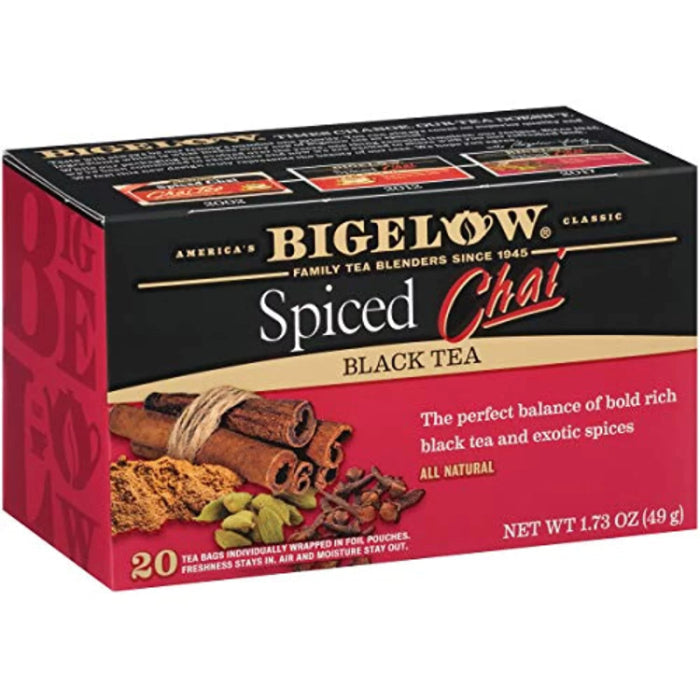 Bigelow – Chai Spiced Tea, 20 Bags, 1.73 oz | Pack of 6