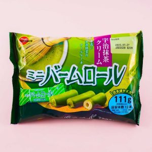 Bourbon Mini Baum Roll Snack Pack – Uji Matcha Cream