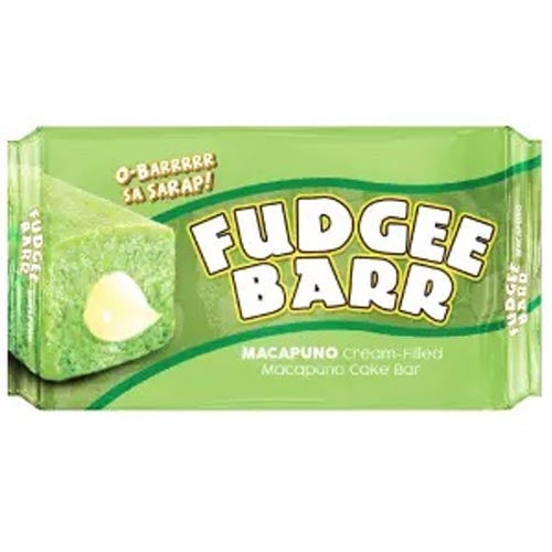 Rebisco – Fudgee Barr – Macapuno Cream Filled Macapuno Cake Bar – 10 Pack – 42 G
