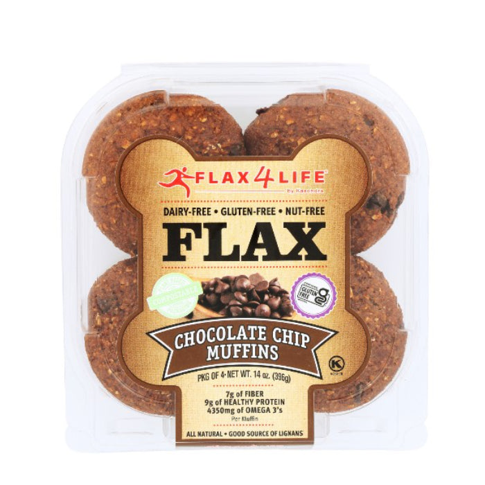 Flax4Life – Muffin Fz Choc Chip, 14 Oz | Pack Of 6