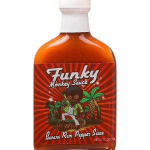 Hot Sauce Funky Monkey Banana Rum Pepper 5.7 oz Flask Heat 4