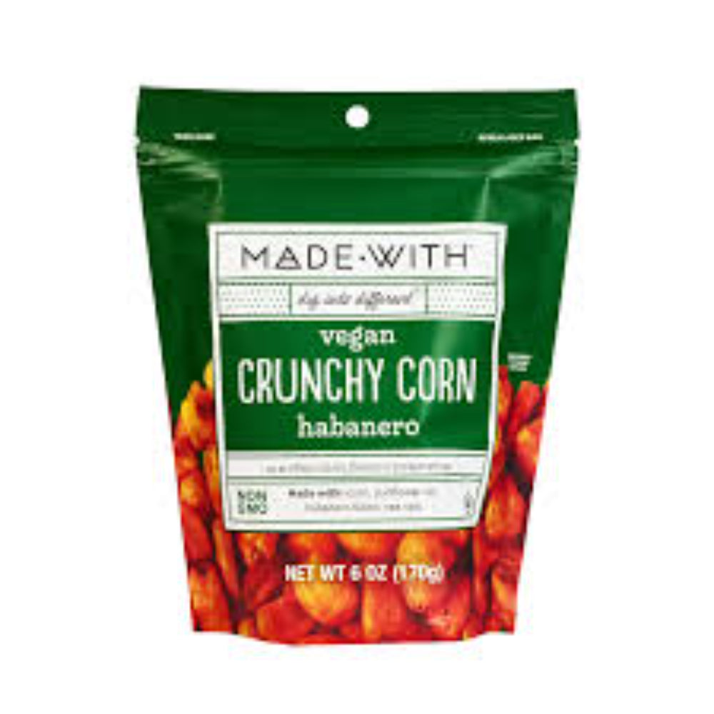 Made With – Crunchy Corn Snacks Habanero, 6 oz | Pack of 12