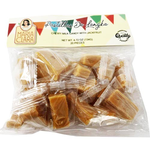 Maria Clara – Pastillas de Langka – Chewy Milk Candy with Jackfruit – 20 Pieces – 133 G