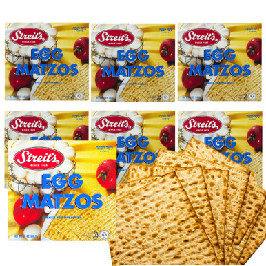 Streit’s Egg Matzos Kosher for Passover Matza, 12 oz (6 Pack)