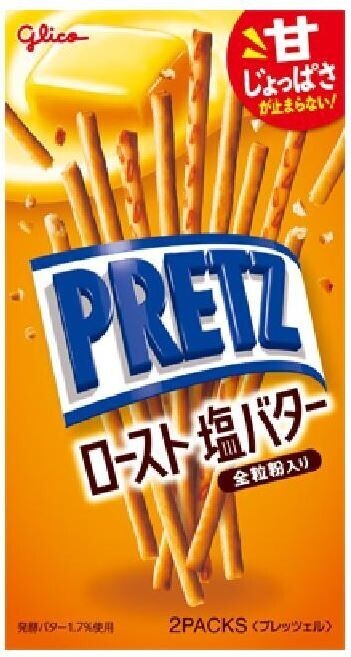 Glico “PRETZ” Roast, Crispy Thin Pretzels, Butter flavor, Japan, 69g in 1 box