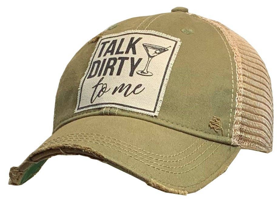Vintage Life – Talk Dirty To Me Distressed Trucker Hat Baseball Cap Un