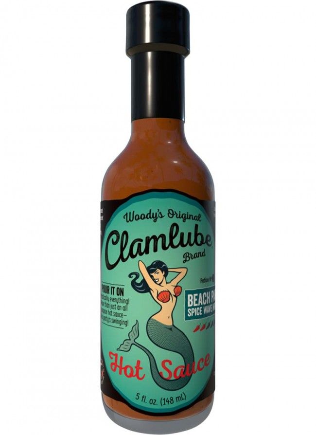 Woody’s Clamlube Beach Party Spice Wave Nirvana Hot Sauce, 5oz.