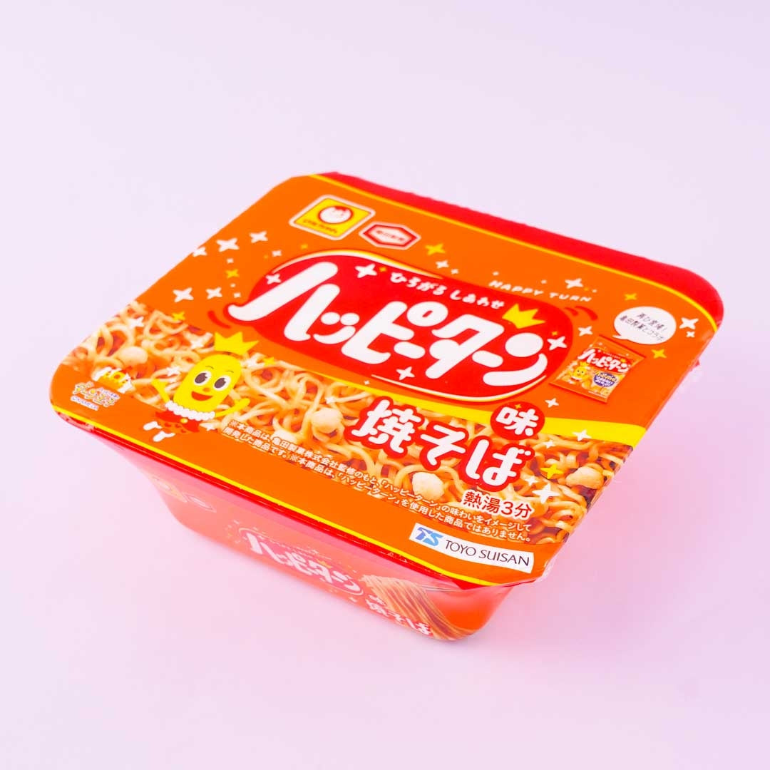 Maru-chan Yakisoba Noodle – Happy Turn Rice Cracker Flavor