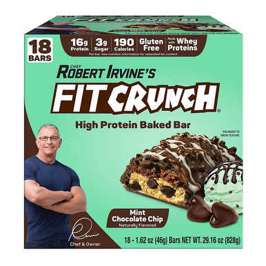 Fit Crunch Snack Size Protein Bar Mint Chocolate Chip, 16g Protein, 18 Ct.