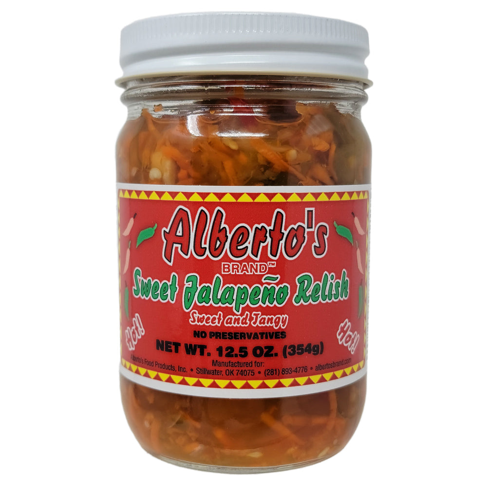 Alberto’s Sweet Jalapeno Relish-Hot. Low Sodium