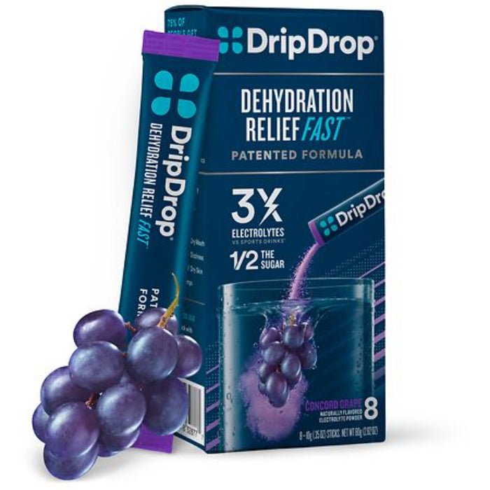 Drip Drop – Hydration Grape 8 Count, 2.82 Oz (Pack Of 1)