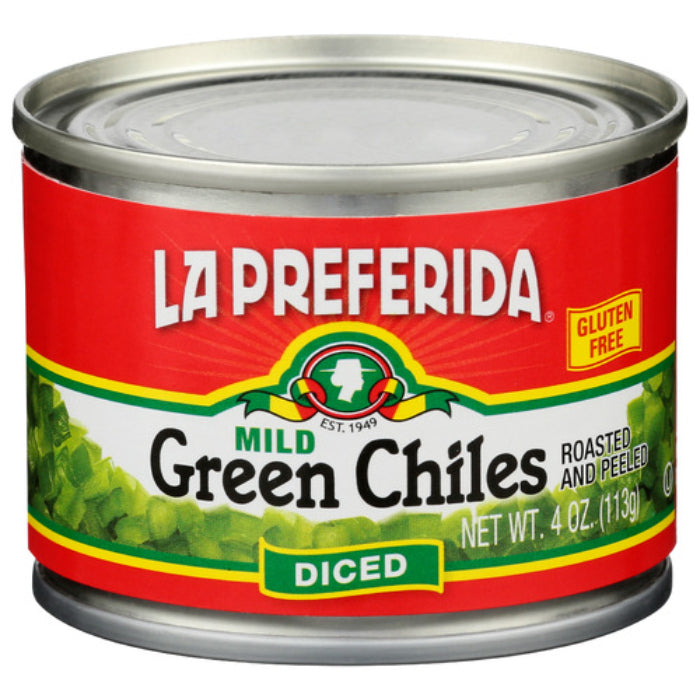 La Preferida – Diced Green Chilies Mild, 4 Oz – Pack of 24