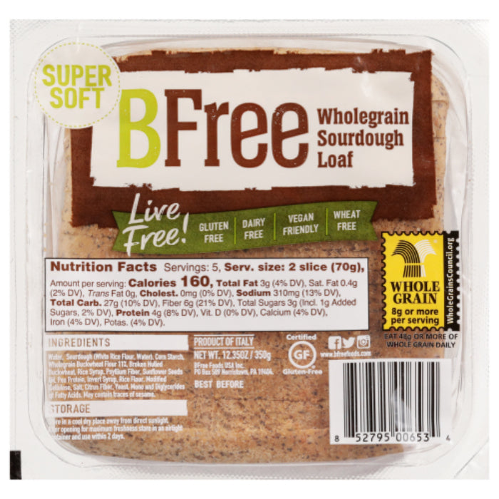BFree – Bread Wholegrain Loaf, 12.35 OZ – Pack Of 6