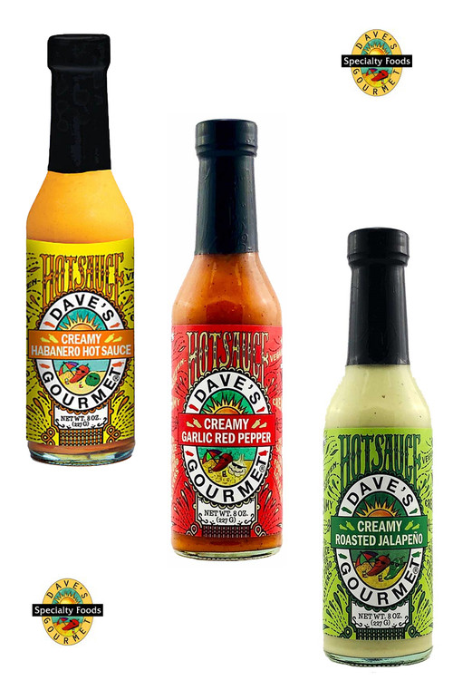 Dave’s Gourmet Creamy Hot Sauce Gift Pack, 3/8oz.