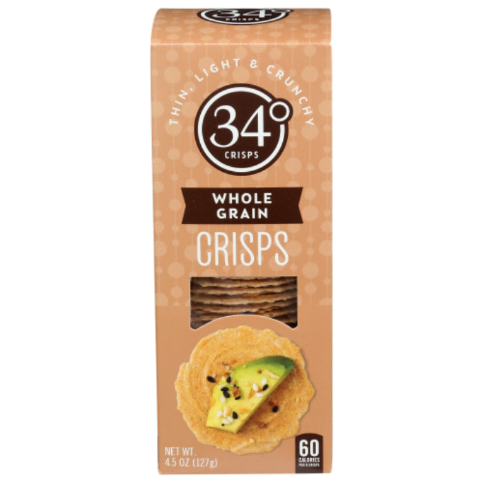 34 Degrees – Crispbread Whole Grain, 4.5 Oz – Pack of 12