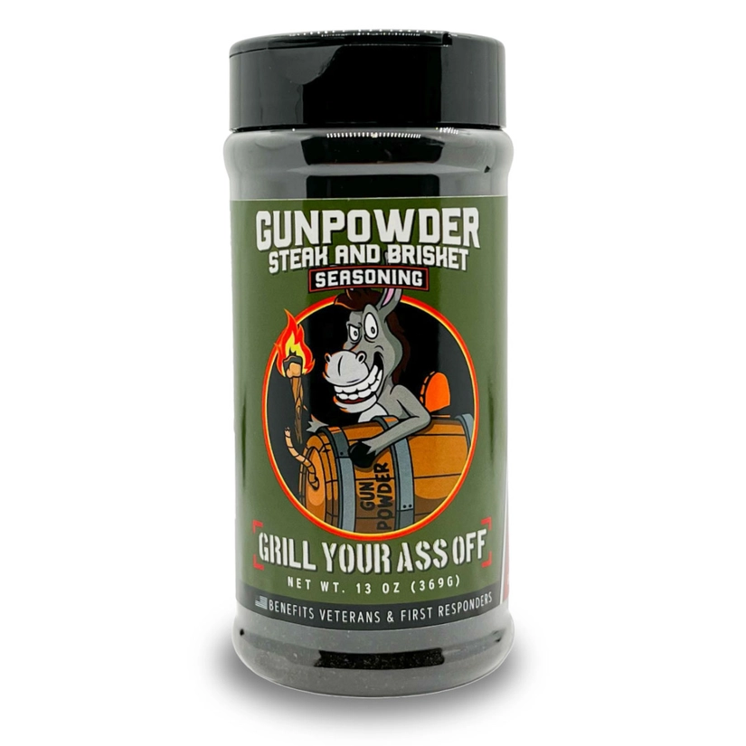 Grill Your Ass Off Gunpowder Steak and Brisket Seasoning
