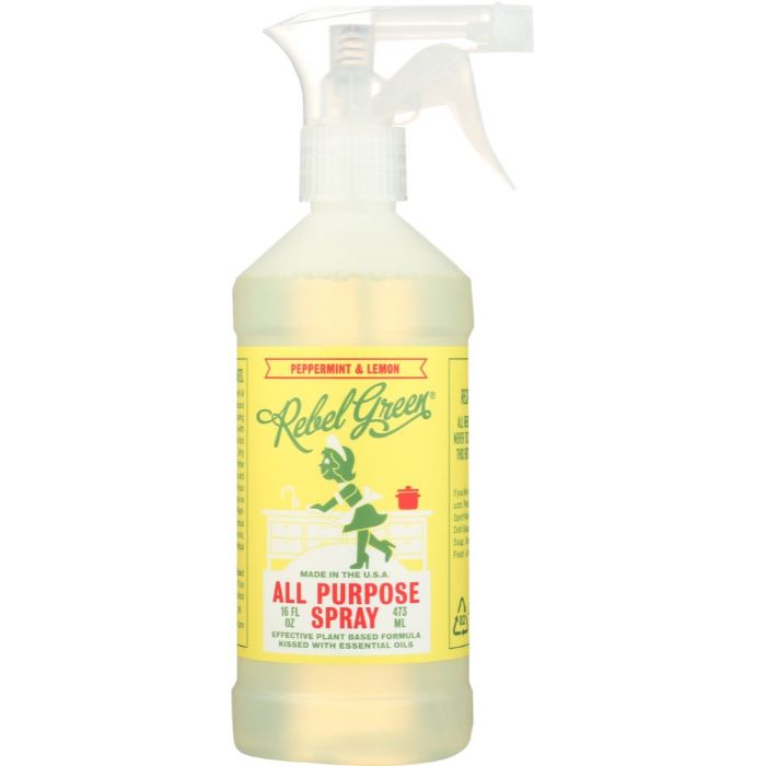 Rebel Green All Purpose Cleaner Spray Peppermint 16 Oz – Pack Of 4