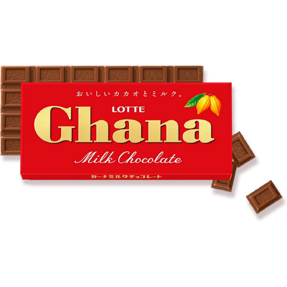 Lotte Ghana Milk Chocolate Bar 50g Classic Sweet Treat Made in JAPAN – Tokyo Sakura Mall