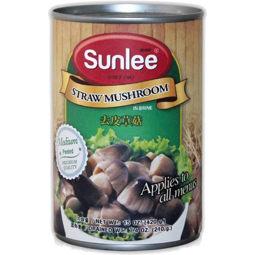 Sunlee Brand – Straw Mushroom in Brine – 15 OZ