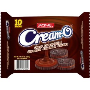 Jack ‘n Jill – Cream O- CHOCO Cream-Filled Chocolate Sandwich Cookies – 10 Packs – 300 G ( BROWN )