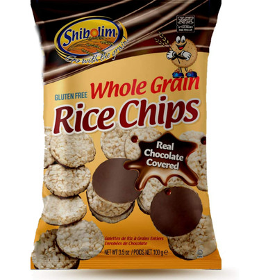 Shibolim Whole Grain Passover Rice Chips Chocolate Coated, 3.5 oz.