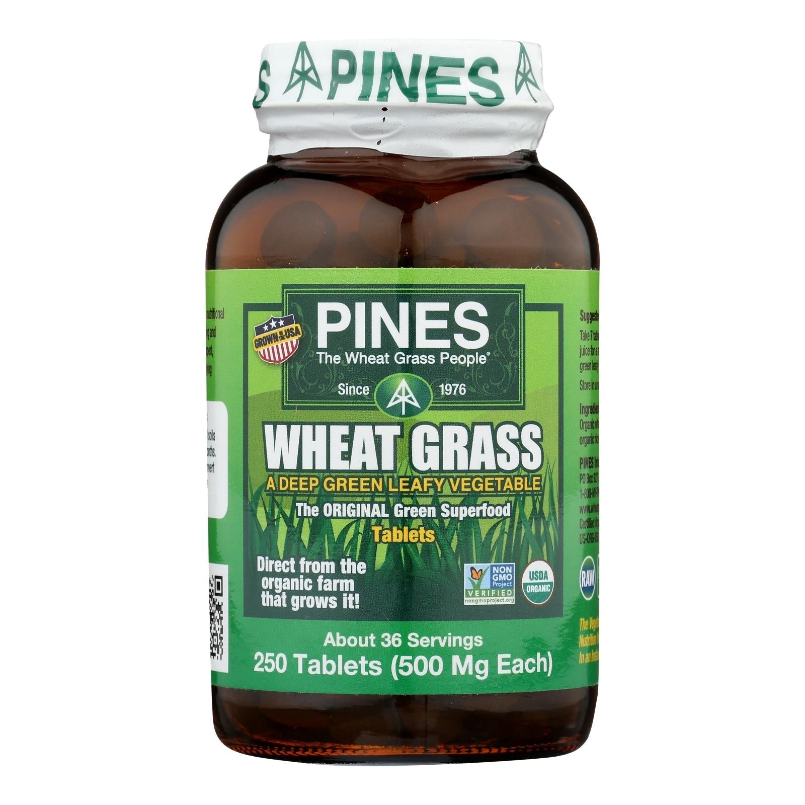 Pines Wheat Grass Organic ORG 250 TB – Pack of 1