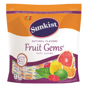 Sunkist Fruit Gems Soft Candy Individually Wrapped, 32 oz.