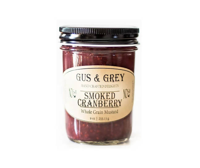 Smoked Cranberry Whole Grain Mustard – 6 x 10oz