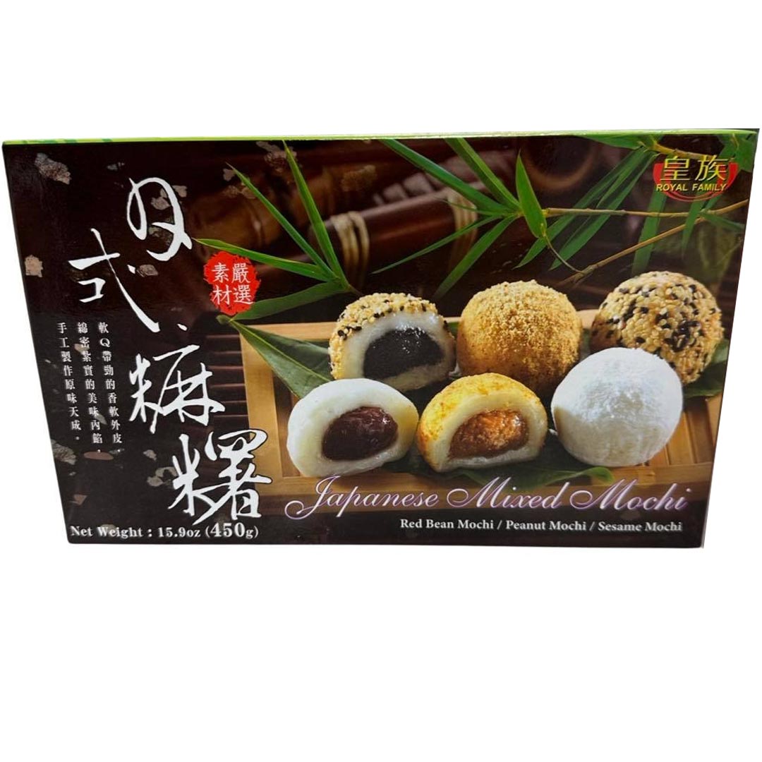 Royal Family – Japanese Mixed Mochi – Red Bean / Peanut / Sesame – 450 G