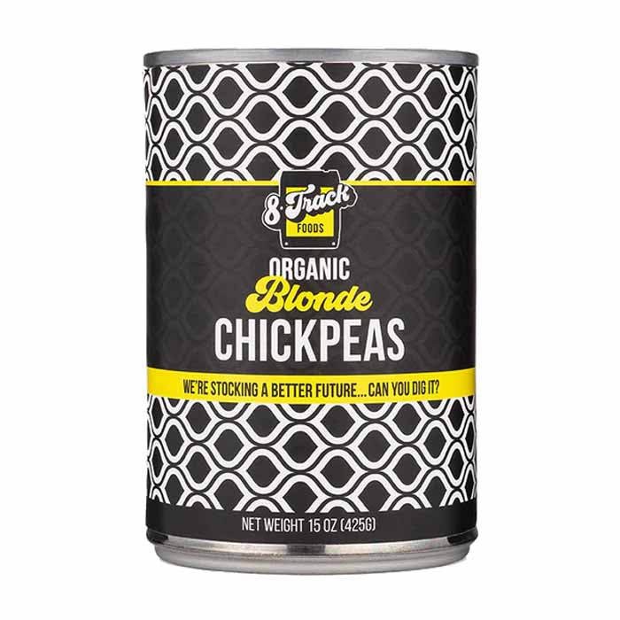 8 Track Foods – Organic Blonde Chickpeas, 15oz
