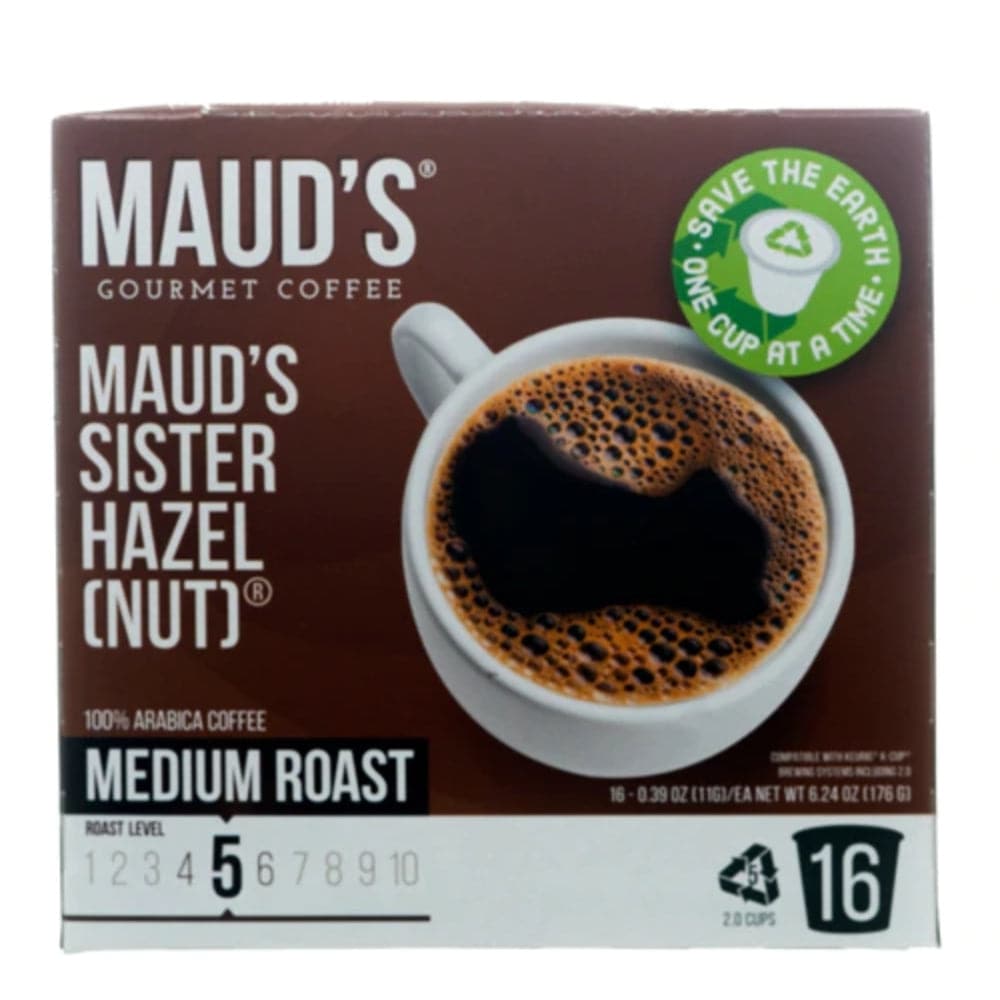 Maud’s – Coffee Sister Hazel Nut Coffee Pods Medium Roast, 6.24 oz
