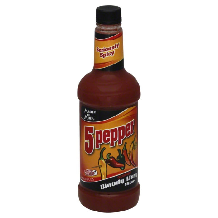 Master of Mixes – Bloody Mary 5-Pepper Mix, 33.8 fl oz – Pack of 6