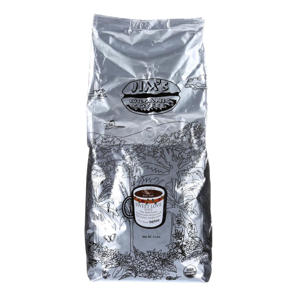 Jim’s Organic – Dark Roast Whole Bean Sweet Love Blend