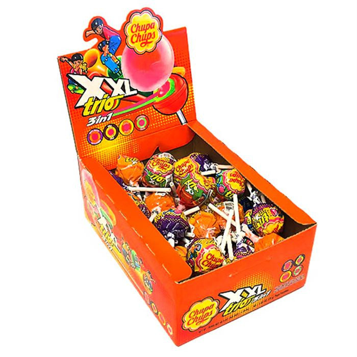 Chupa Chups XXL Trio Lollipops – 48 Ct