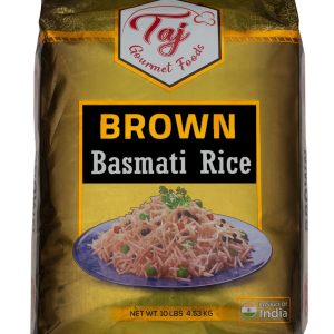 TAJ Brown Basmati Rice, Naturally Aged 10lbs