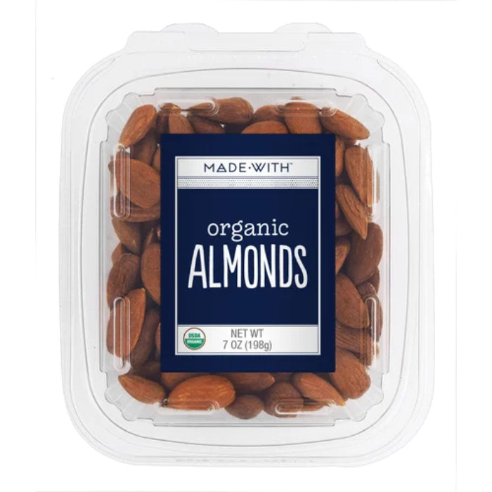 Made With – Organic Almonds Tub, 7 oz | Pack of 12