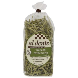 Al Dente – Spinach Fettuccine Pasta, 12 Oz – Pack of 6