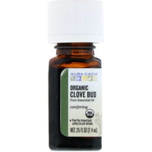 Aura Cacia – Essential Oil Organic Clove Bud, 0.25 oz – Pack of 1