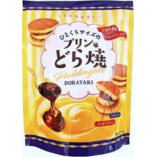 Tenkei, Pudding Mini Dorayaki, Custard Cream & Caramel Sauce, Pancake Sandwich, 85g
