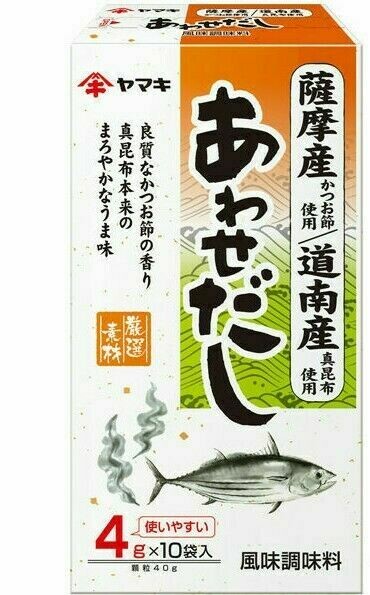 Yamaki, “Awase Dashi”, Kombu & Bonito Dashi Powder, 4g x 10 in 1 box