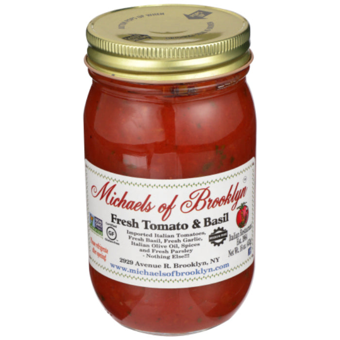 Michaels of Brooklyn – Sauce Pasta Tomato Basil, 16 Oz | Pack of 6