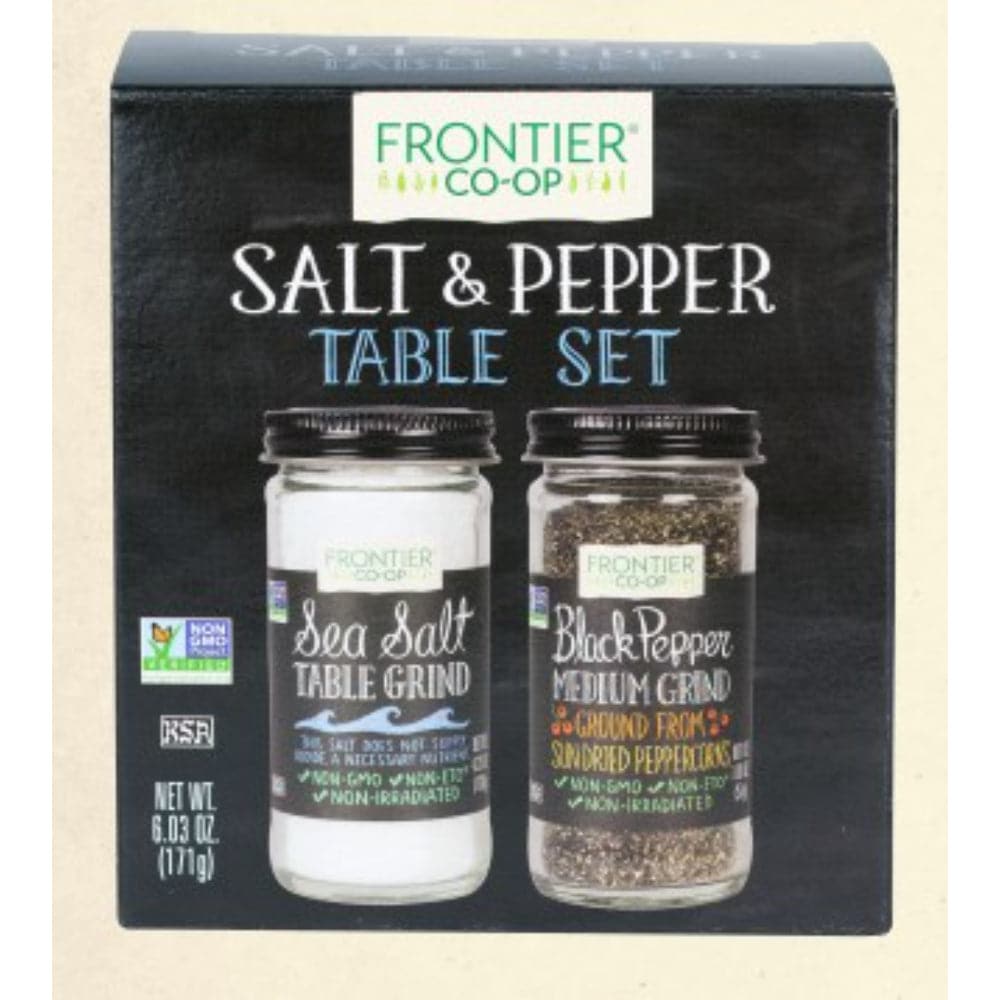 Frontier Herb – Natural Sea Salt & Black Pepper Table Set