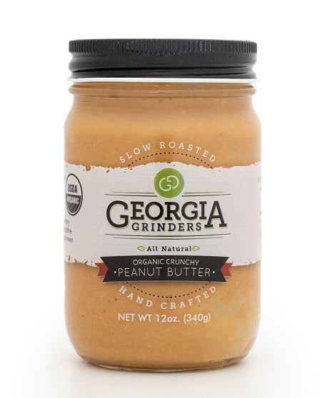Georgia Grinders Organic Crunchy Peanut Butter Jar – 12 oz