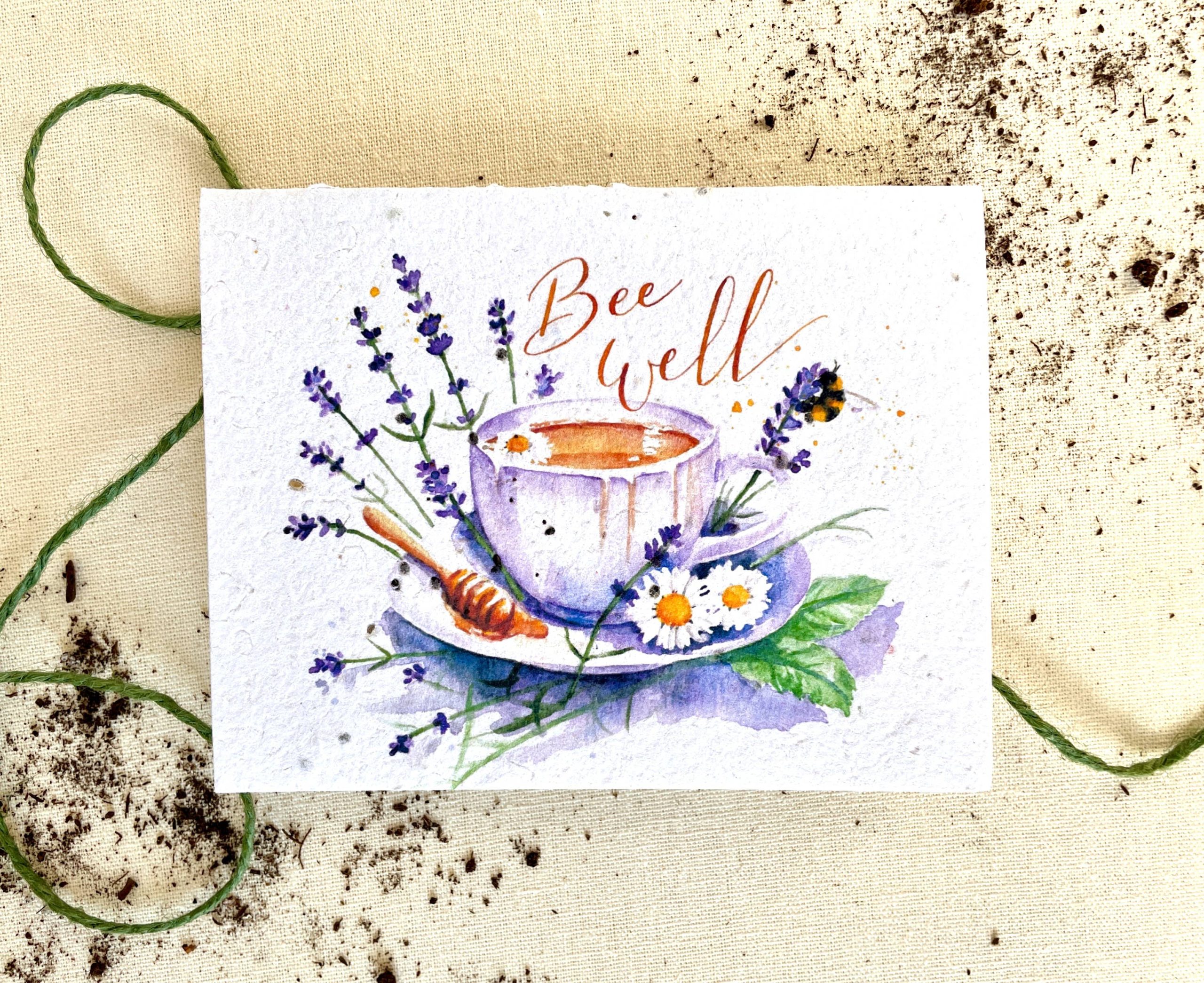 Notes of Eden Seed Cards – Bee Well Herb Mix Plantable Seed Card: Comp