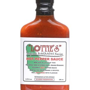 Hot Sauce Lotties Original Barbados Red Hot Pepper Sauce 6.75 oz Flask