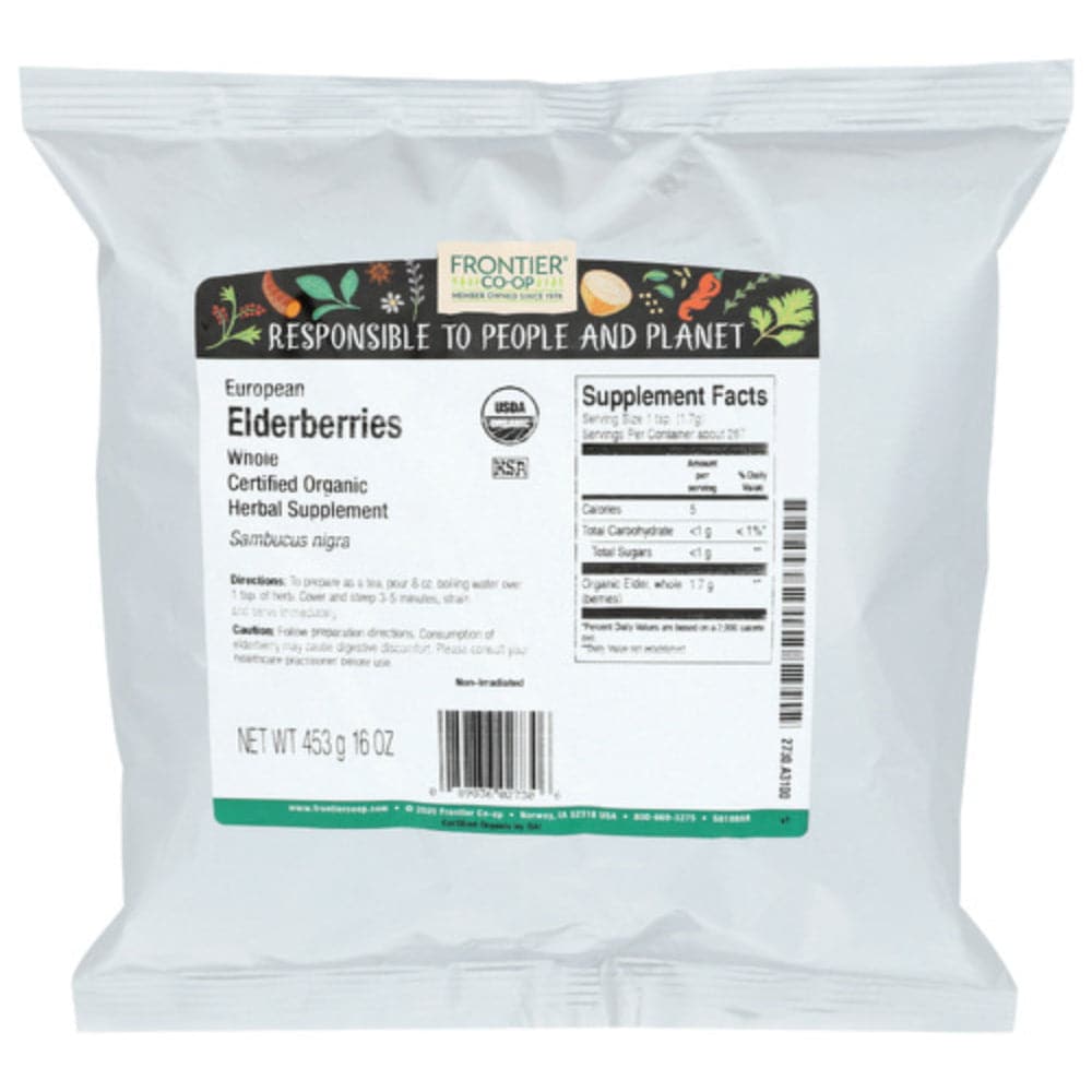 Frontier Herb – Organic Whole European Elderberries