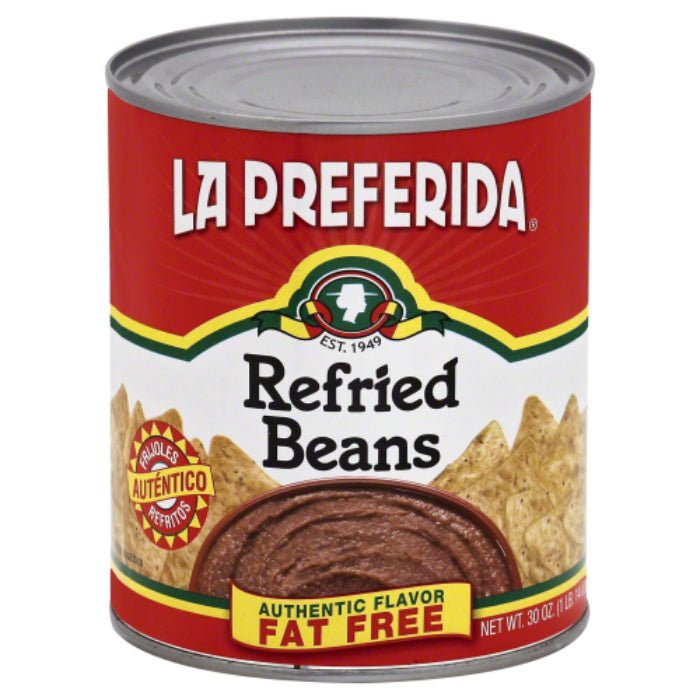 La Preferida – Refried Beans Fat-Free Authentic, 30 Oz – Pack of 12