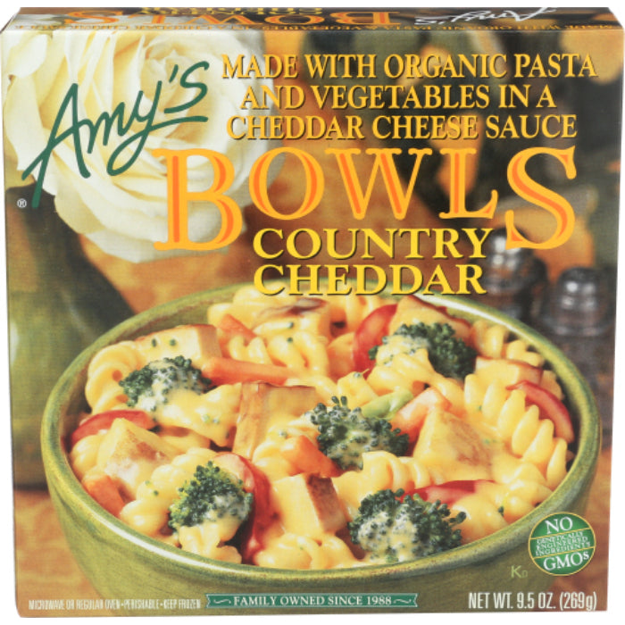 Amy’s – Bowl Country Cheddar Organic, 9.5 oz | Pack of 12